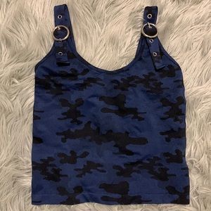 NWT Suzette Blue Camo Tank Top